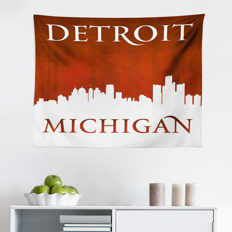 Mimari Mikrofiber Geniş Duvar Halısı Detroit Michigan