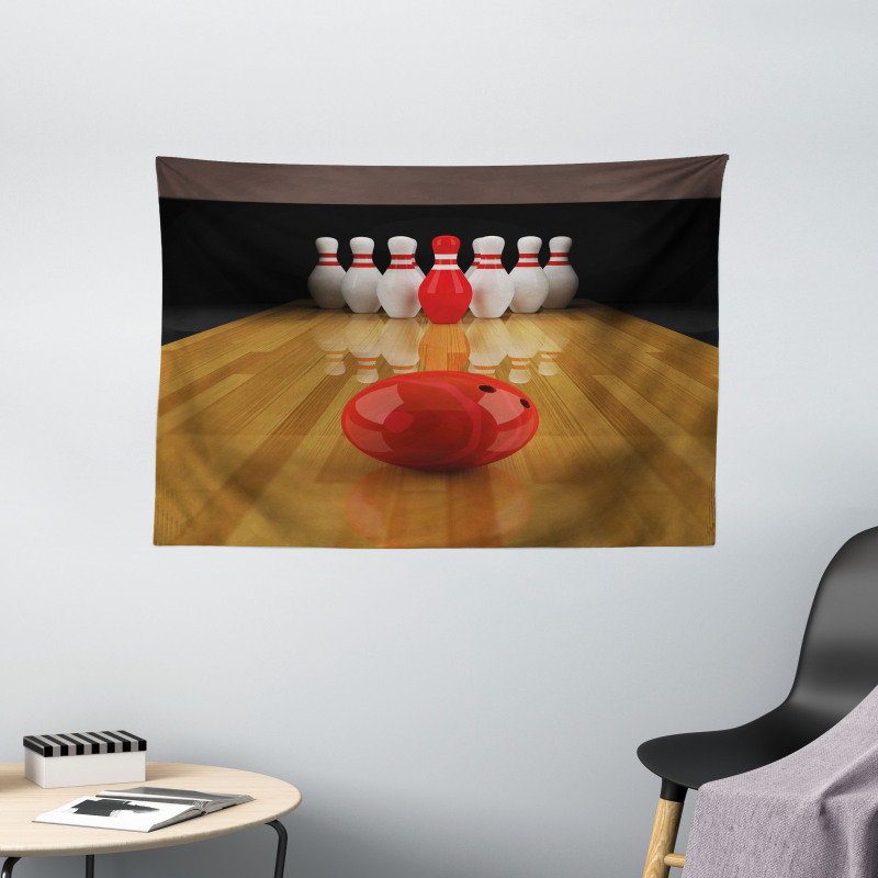 Red Skittle Ball Wide Tapestry