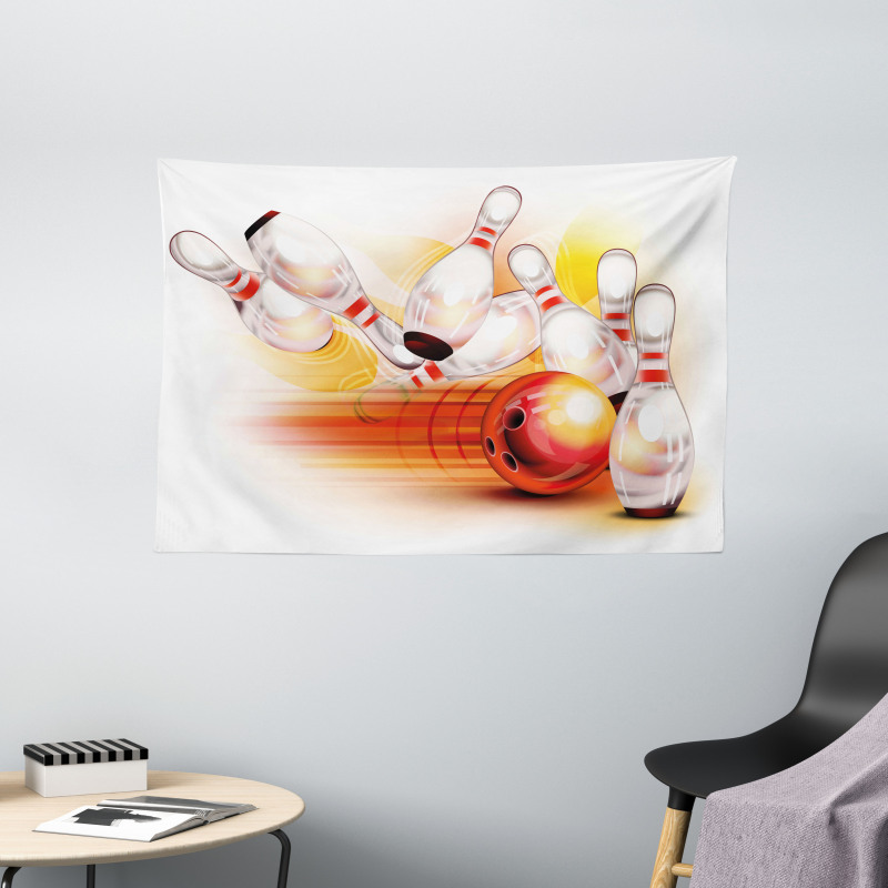 Falling Skittles Wide Tapestry