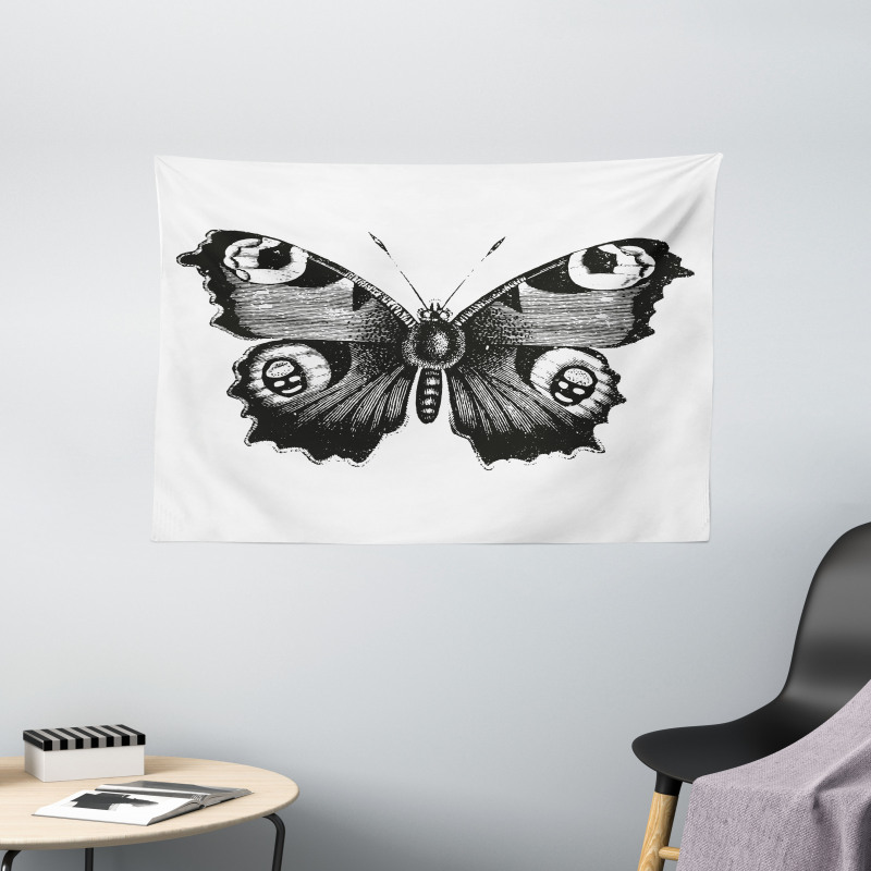 Butterfly Art Wide Tapestry