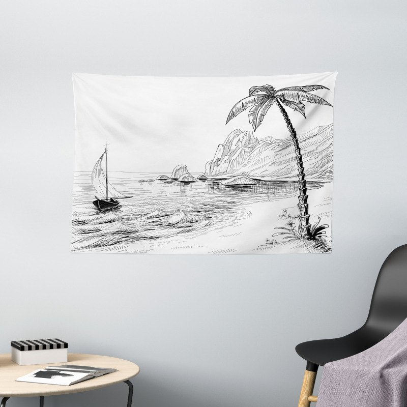 Exotic Holiday Wide Tapestry