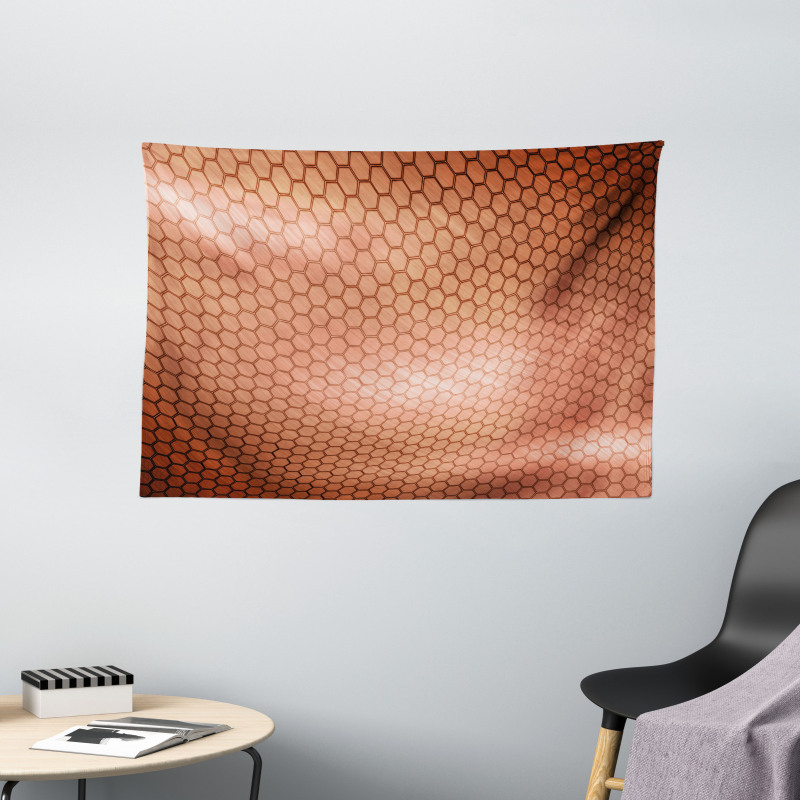 Comb Pattern Waves Wide Tapestry