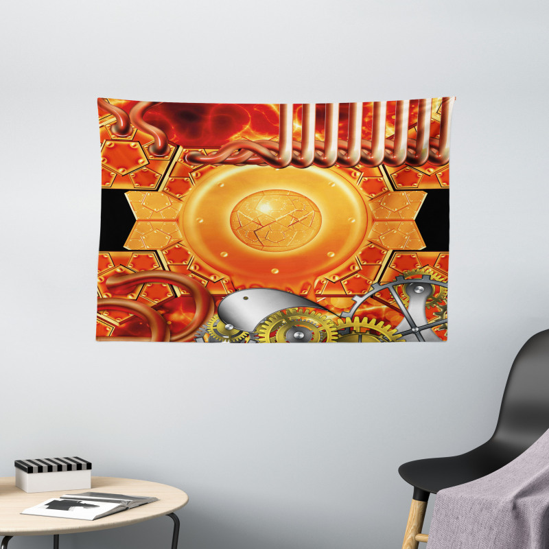 Retro Gear Technology Wide Tapestry