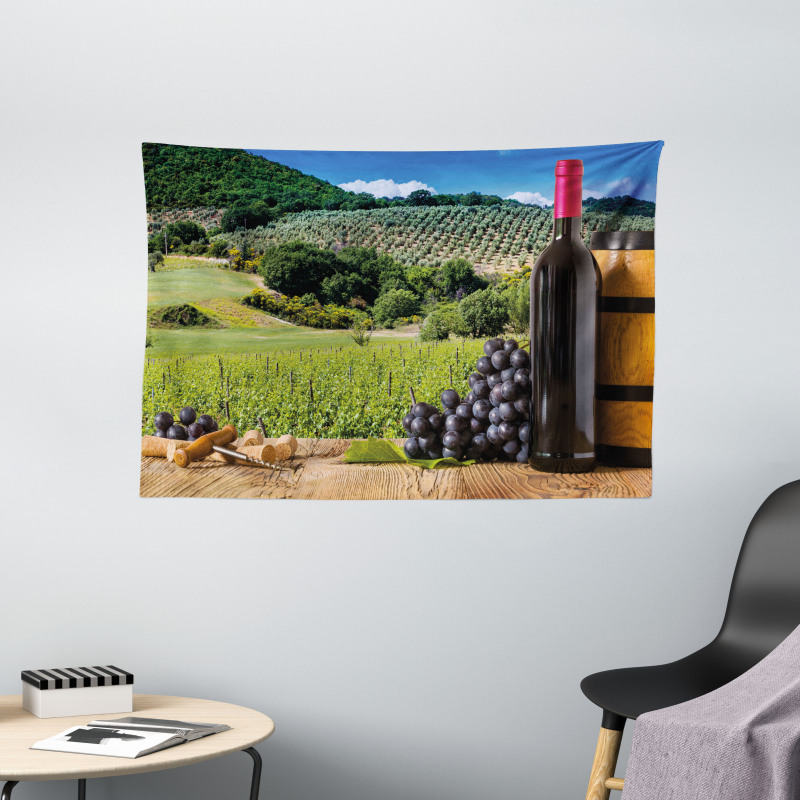Idyllic Tuscany Country Wide Tapestry