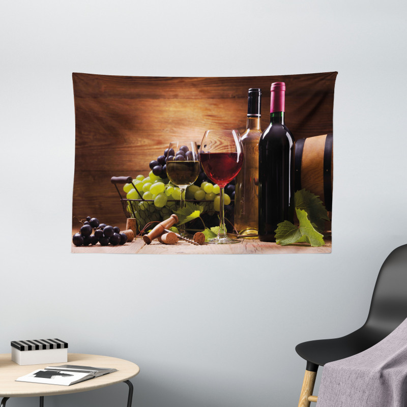 French Gourmet Tasting Wide Tapestry