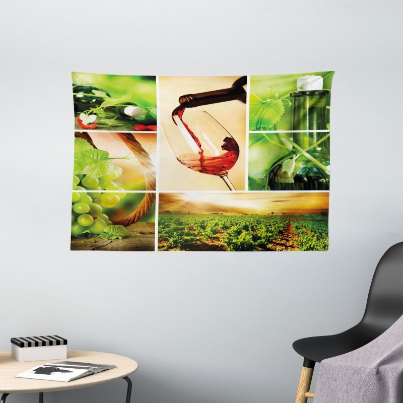 Wine Tasting Grapevine Wide Tapestry