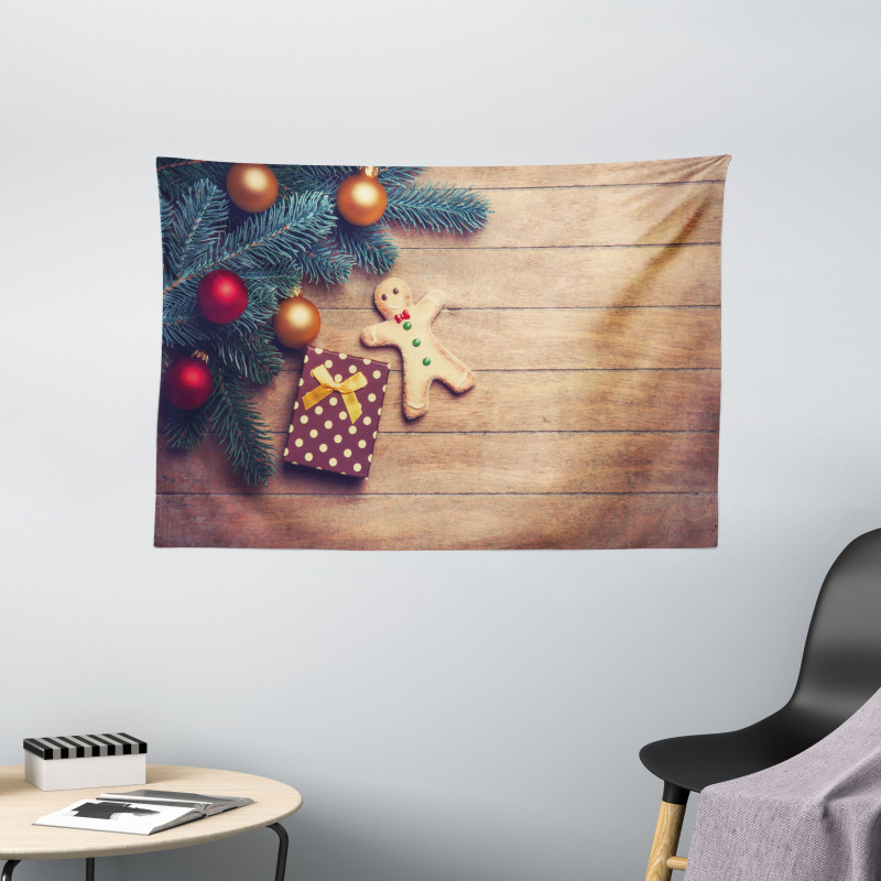 Cookie Present Wide Tapestry