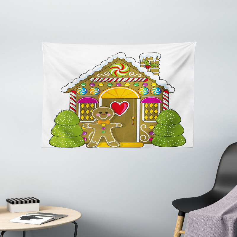 Candy House Wide Tapestry