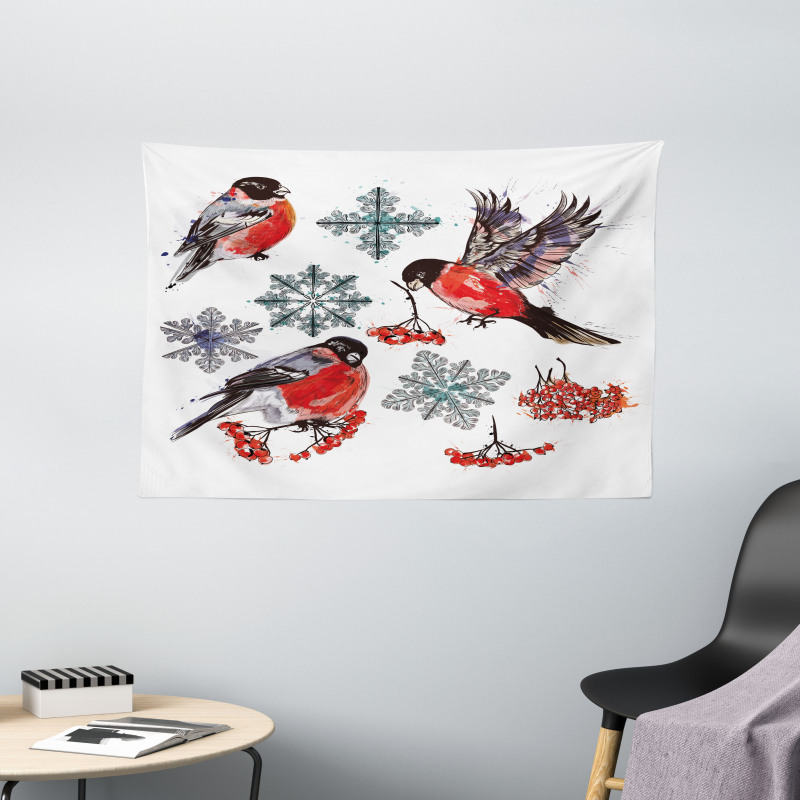 Christmas Composition Art Wide Tapestry