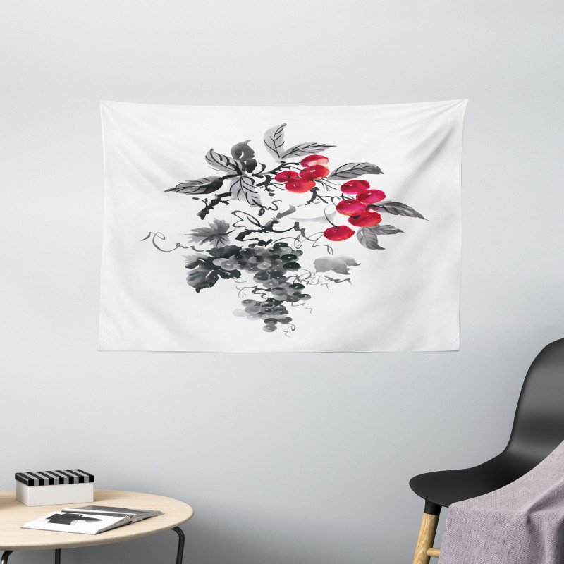 Rural Natural Foliage Wide Tapestry