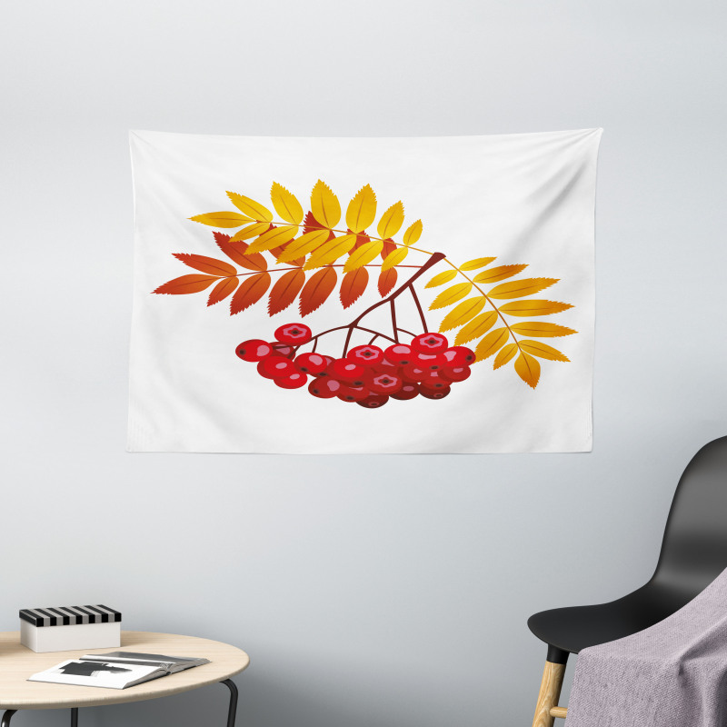 Rural Berries in Fall Wide Tapestry