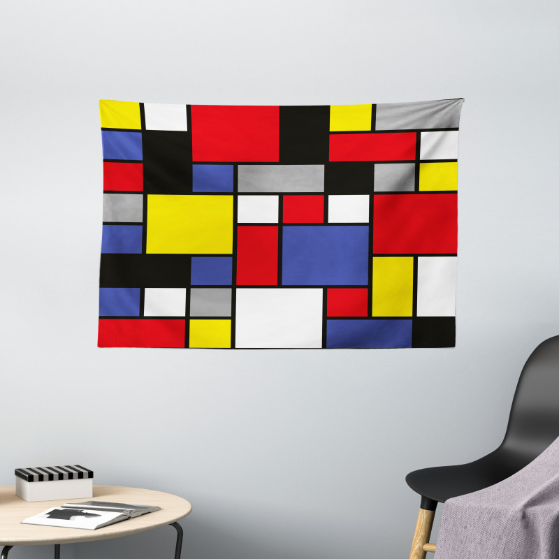 Colorful Pop Design Wide Tapestry