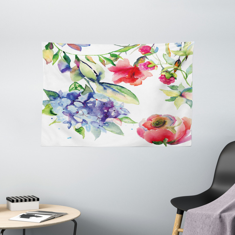 Summer Flowers Branch Wide Tapestry