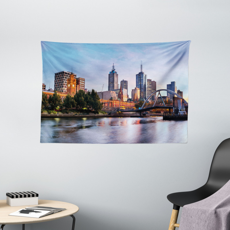 Morning Australia River Wide Tapestry