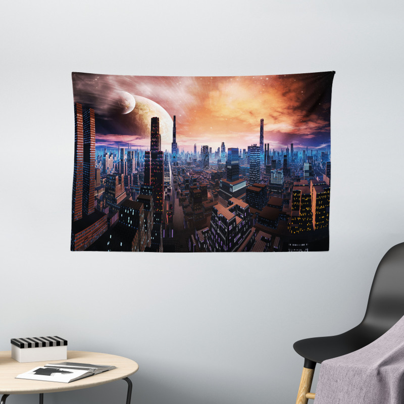 Futuristic Distant World Wide Tapestry