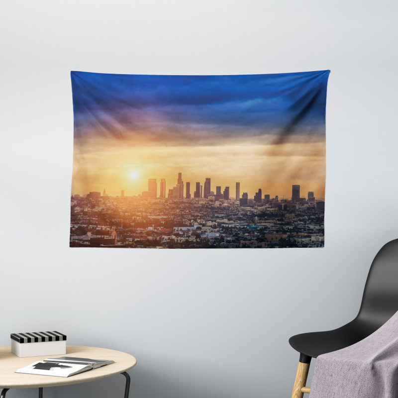 Sunrise at Los Angeles Wide Tapestry