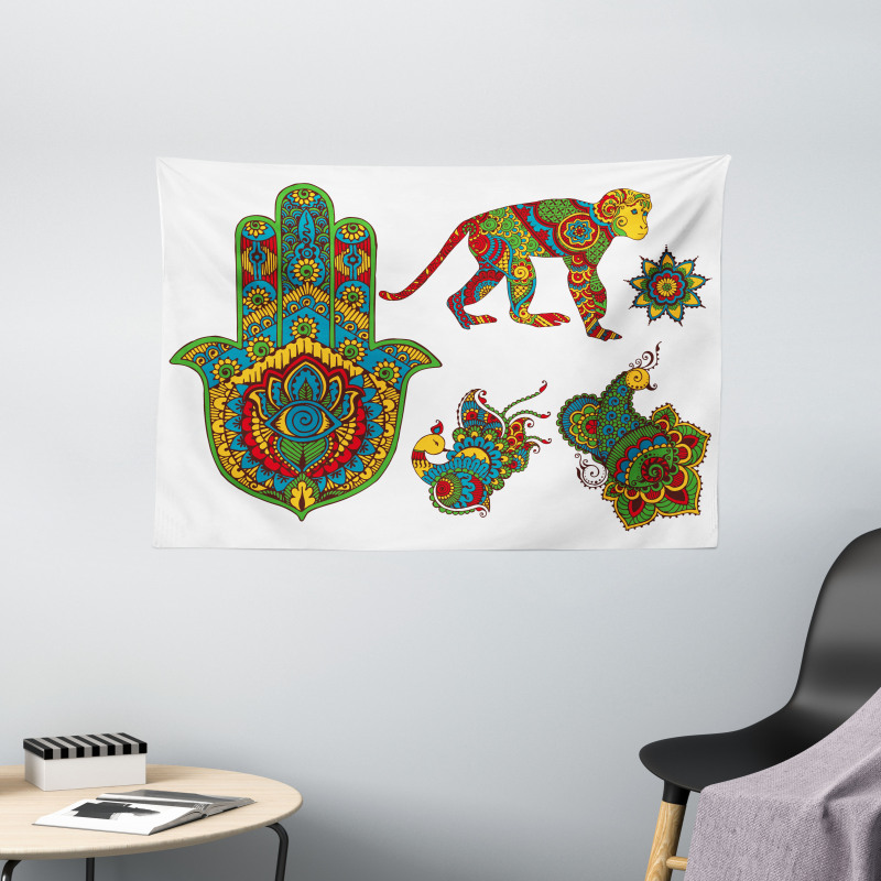 Mehndi Style Wide Tapestry
