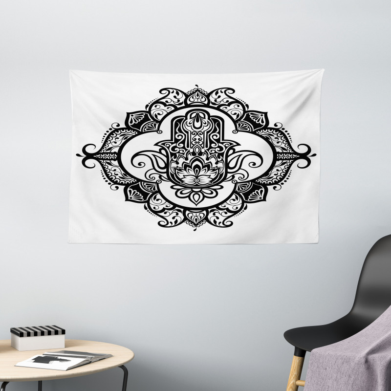 Curvy Antique Design Wide Tapestry