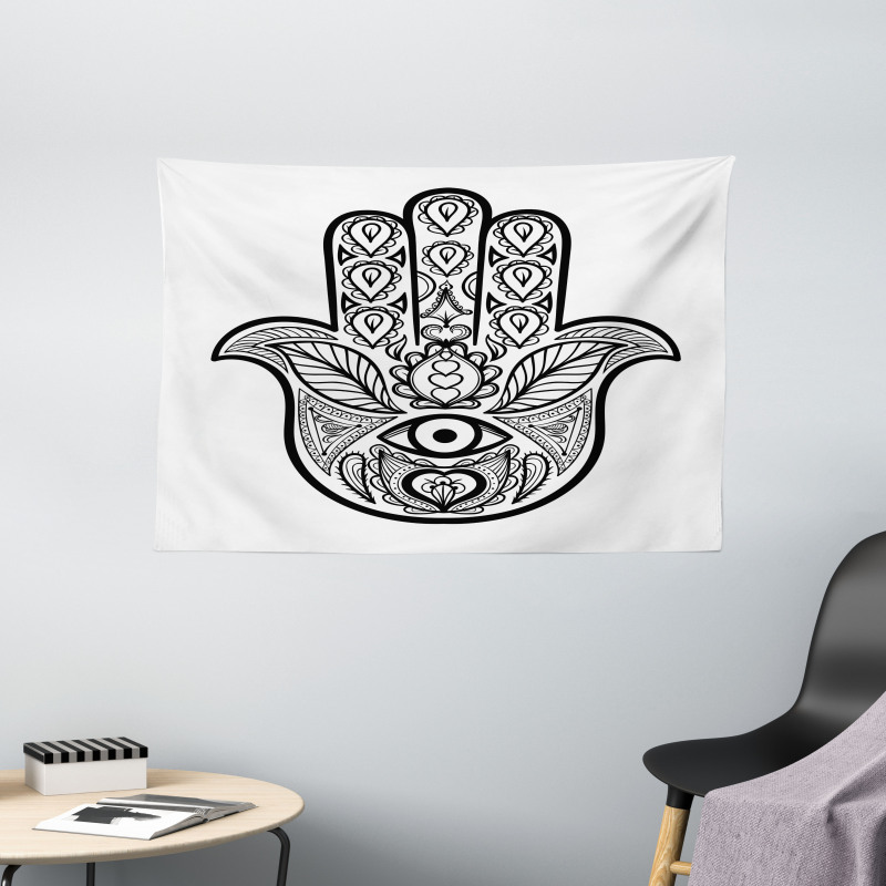 Nature Tribal Boho Art Wide Tapestry