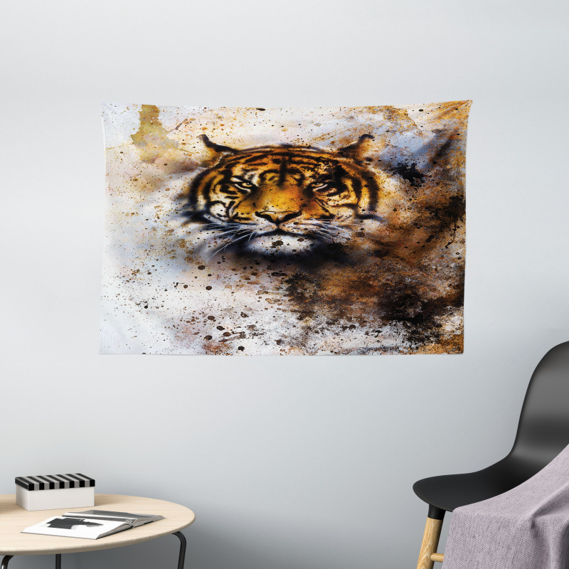 Wild Beast Angry Predator Wide Tapestry