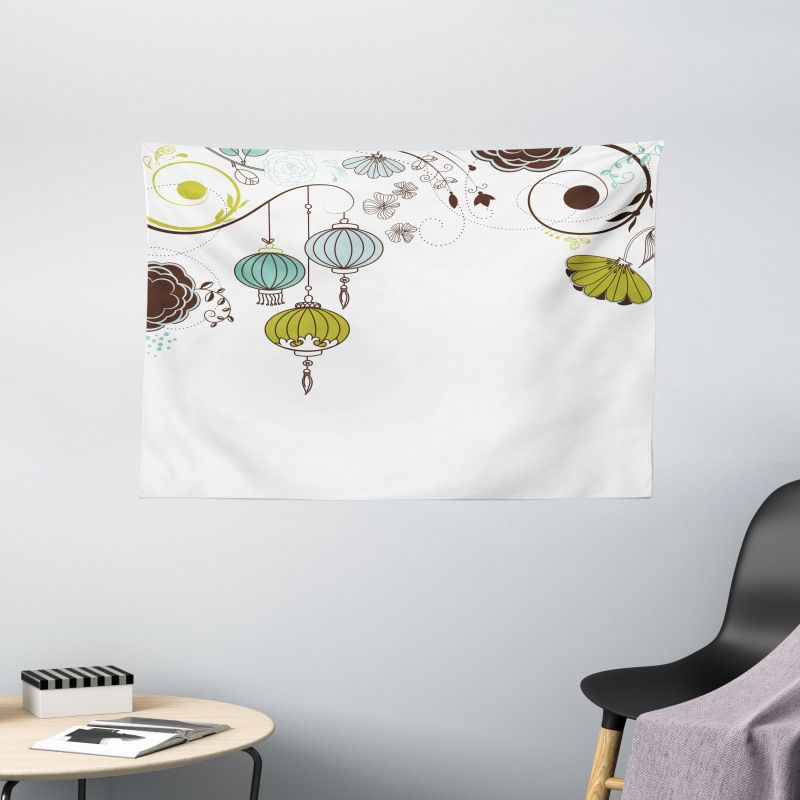 Abstract New Year China Wide Tapestry