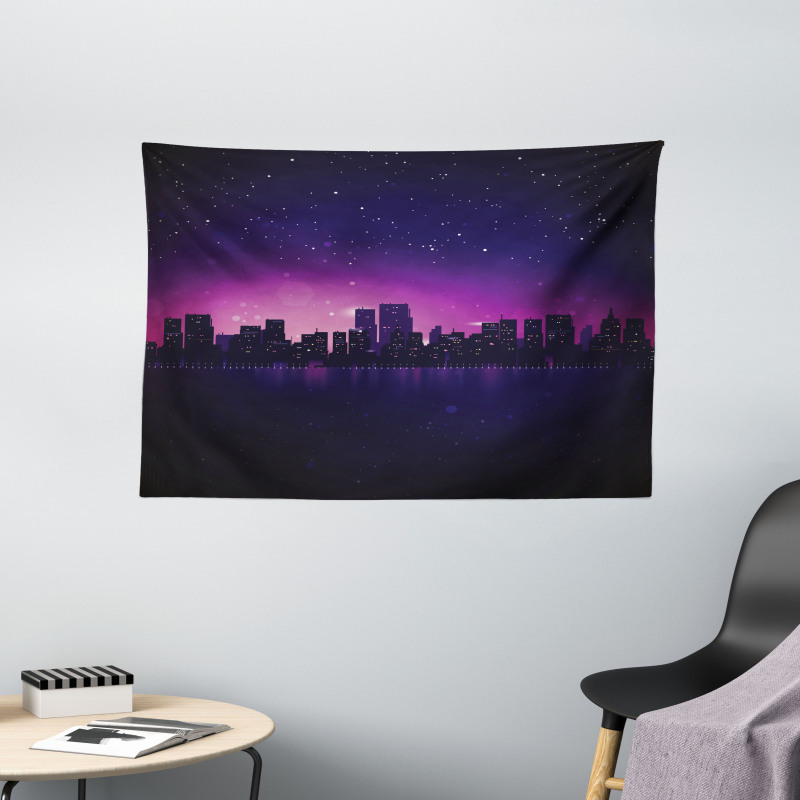 City Skyline Urban Life Wide Tapestry