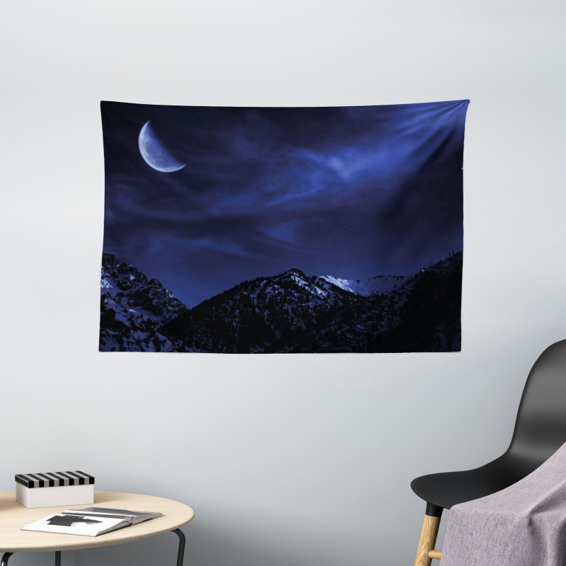 Snowy Mountains Scenic Wide Tapestry