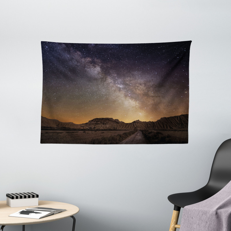 Desert of Bardenas Stars Wide Tapestry