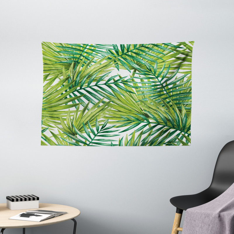 Colorful Illustration Natural Wide Tapestry