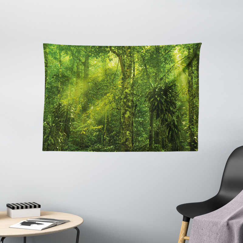 Tranquil Exotic Place Wide Tapestry
