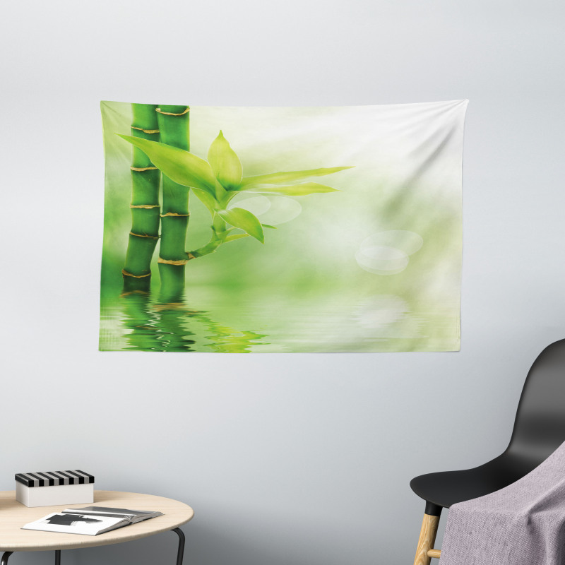 Bamboo out of Water Wide Tapestry