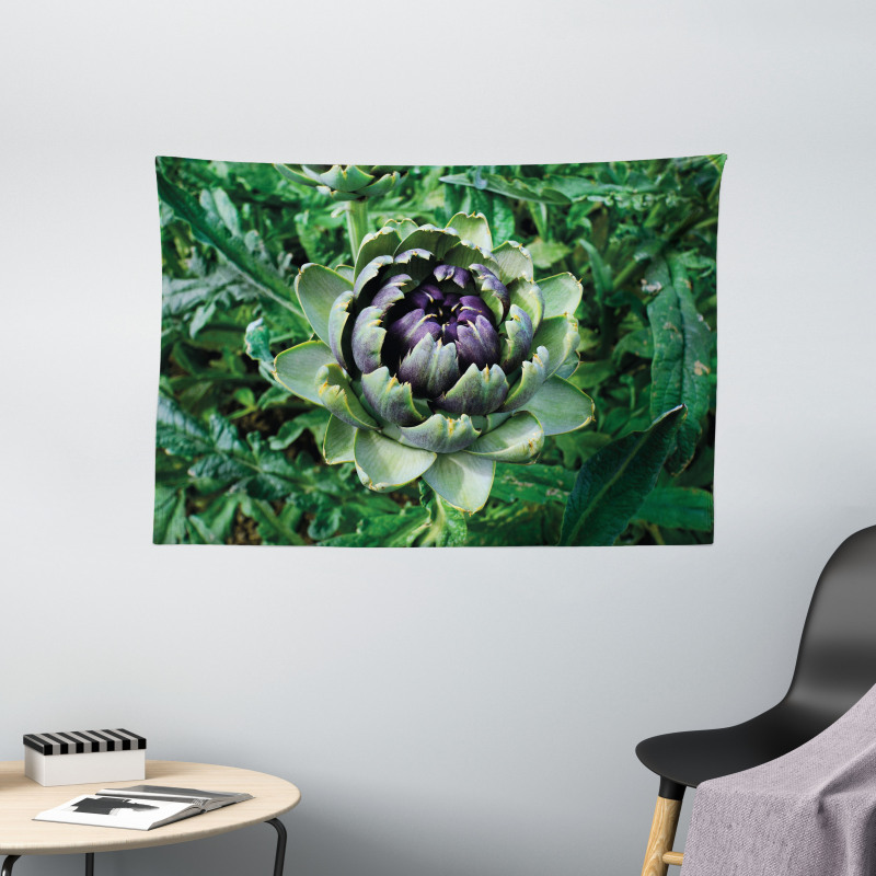 Blooming Vegetable Wide Tapestry