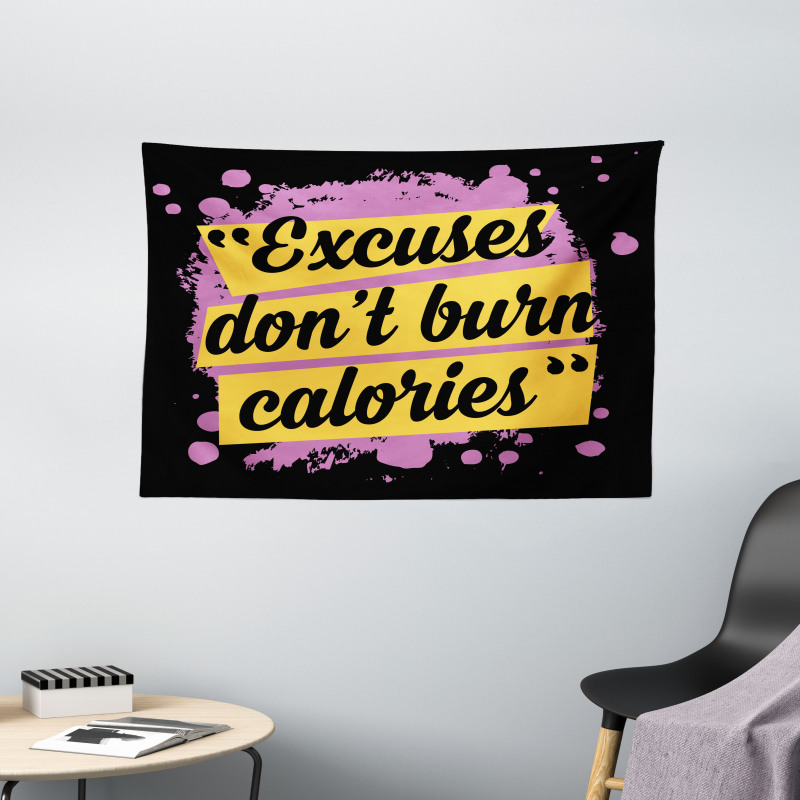 Gym Motivation Modern Wide Tapestry