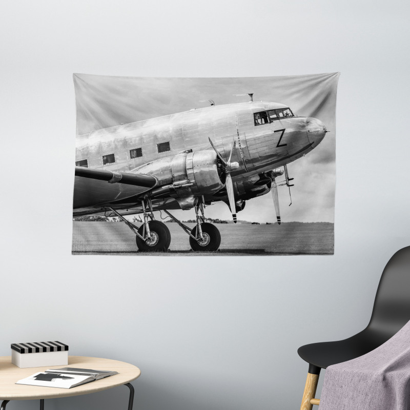 Old Airliner Wide Tapestry