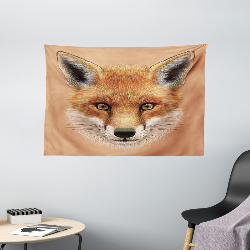 Fluffy Face Forest Wide Tapestry