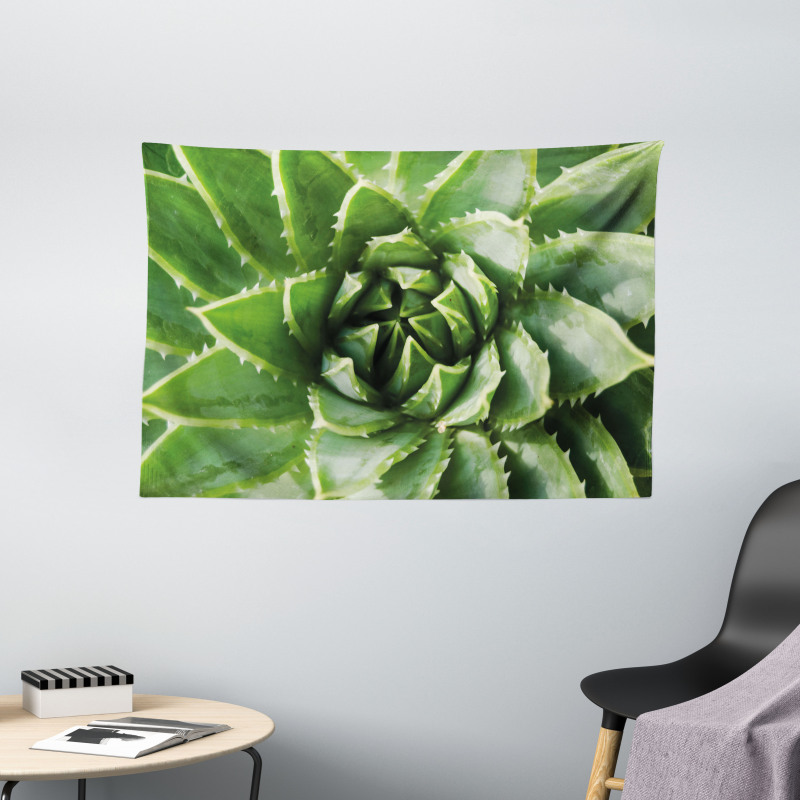 Green Leaf Exotic Mexico Wide Tapestry