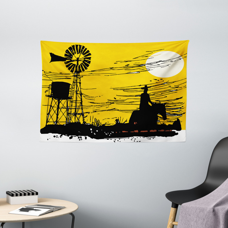 Australia Sunset View Wide Tapestry