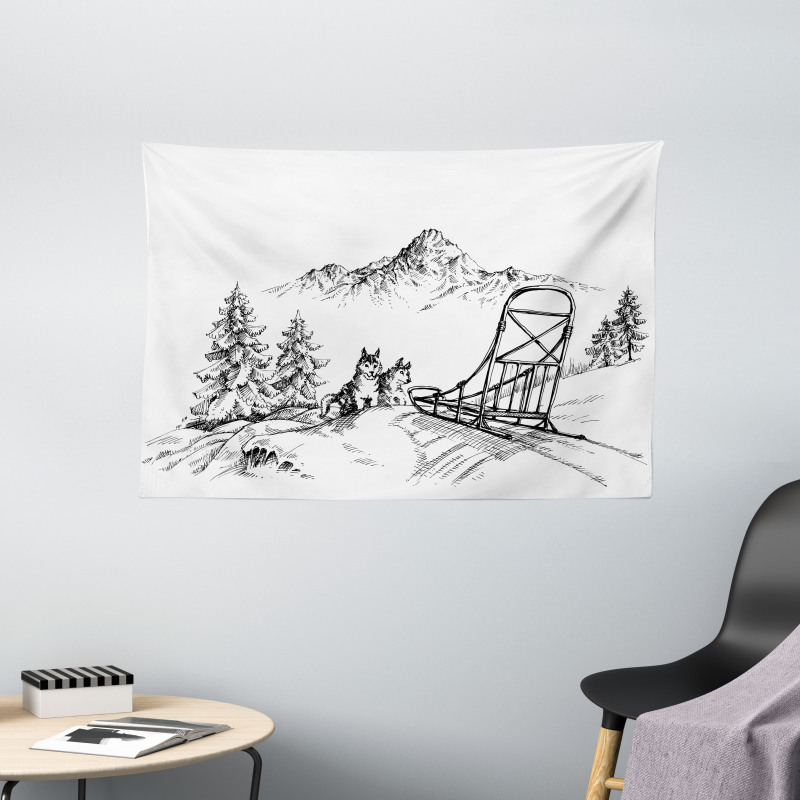 Winter Woods Wide Tapestry