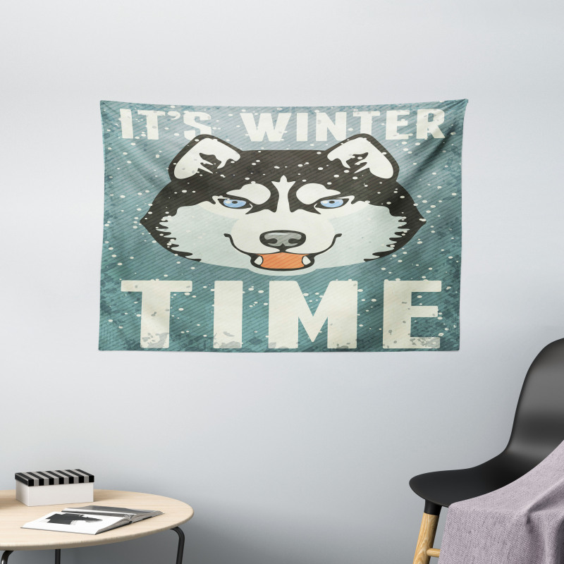 Retro Poster Wide Tapestry