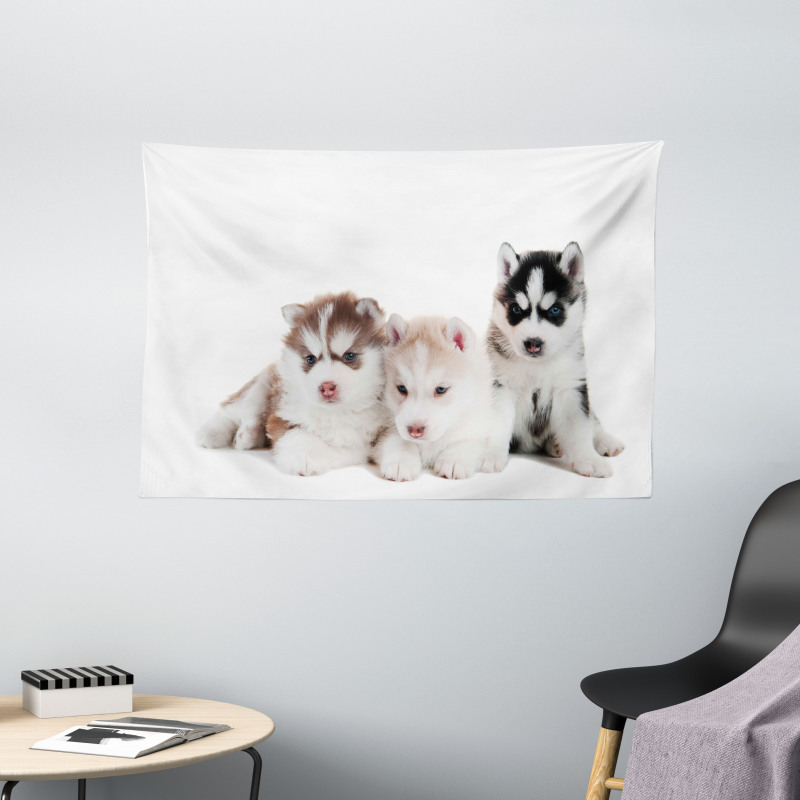 Puppy Friends Wide Tapestry