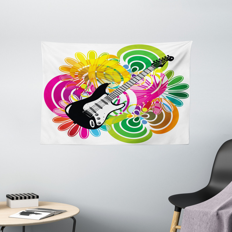 Hawaiian Colorful Wide Tapestry