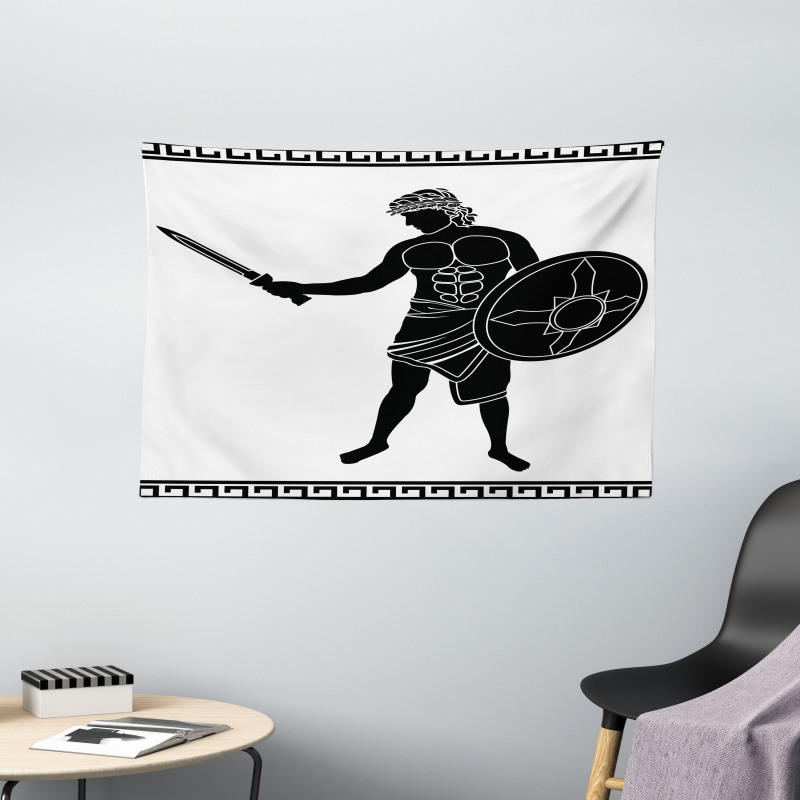 Greek Hero Wide Tapestry