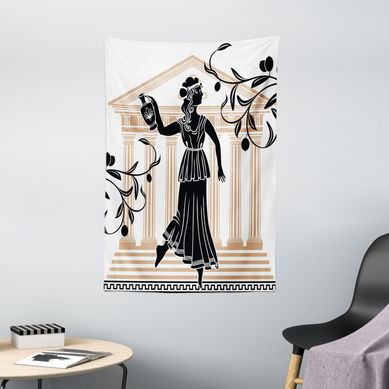 Greek Woman and Amphora Tapestry