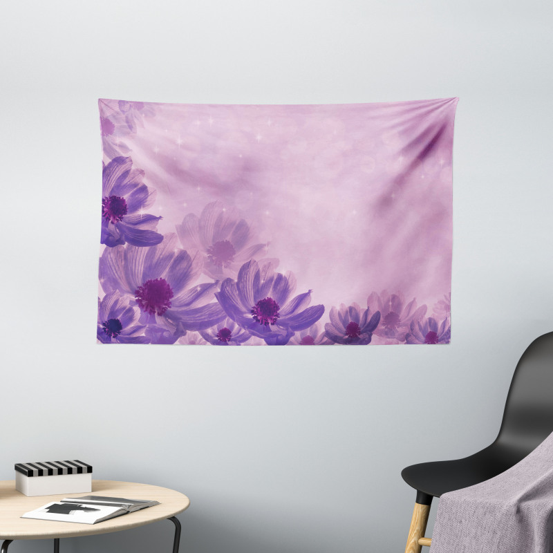 Dreamy Blossoms Wide Tapestry