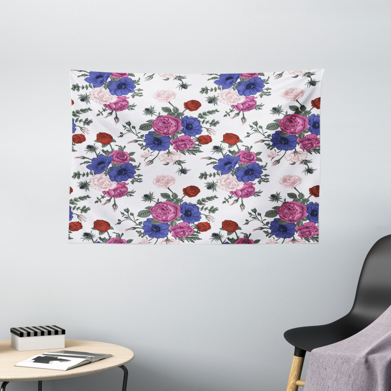 Colorful Corsage Wide Tapestry
