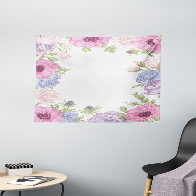 Summer Flora Wide Tapestry