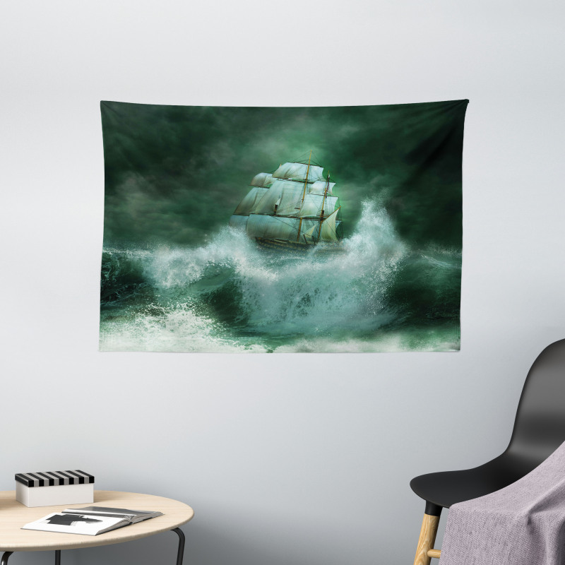 Thunderstorm Art Wide Tapestry