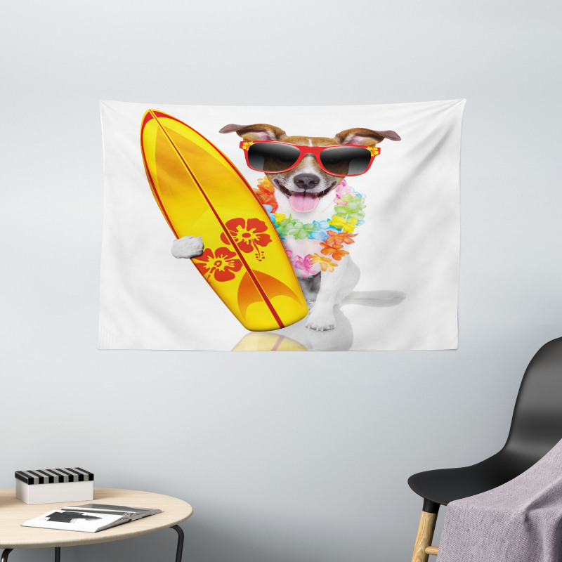 Surf Dog Glasses Wide Tapestry