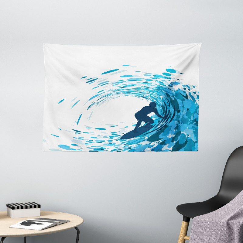 Huge Wave Athlete Wide Tapestry