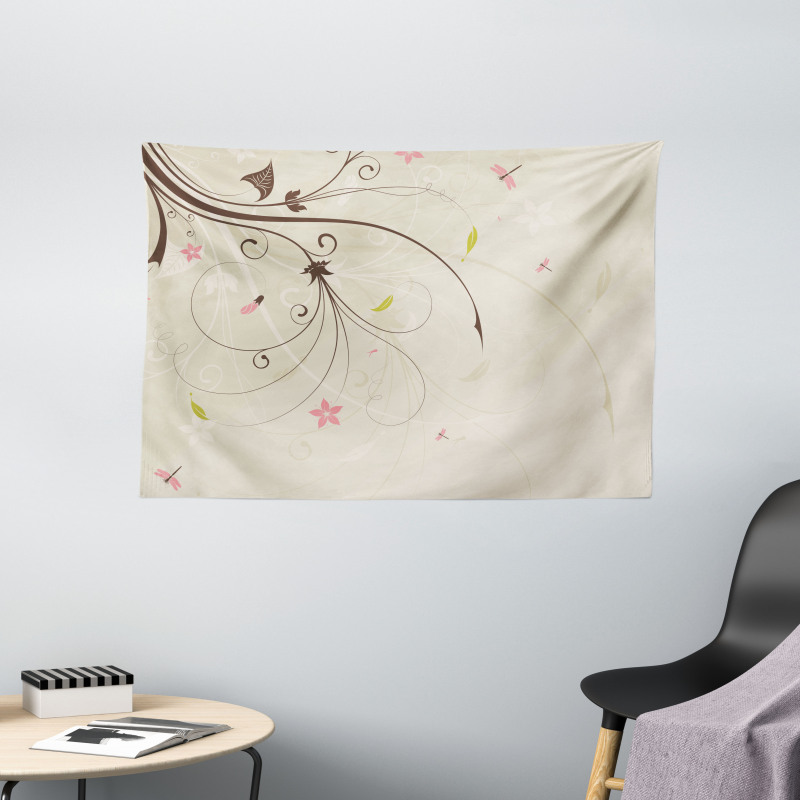 Bouquet Shabby Plant Wide Tapestry